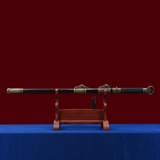 麒麟环首刀剑花纹钢龙泉沈广隆宝剑一体刀剑防身冷兵器 未开刃 商品图1