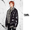 K1W20B0103050042L	KARL LAGERFELD	【老佛爷】90白鹅绒呢子拼接双层领格纹一体女式羽绒服 商品缩略图2