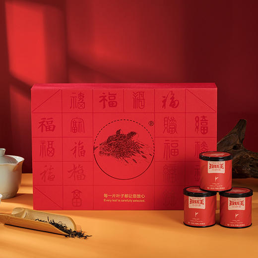 玲珑王红茶礼盒(忆军红)  180g/盒（12g*15罐  ） 商品图1