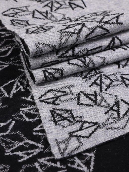 callisto灰色全绵羊毛围巾 FSSCF006C 商品图3