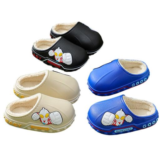 「数色可选！加绒内里」冬季新款儿童棉拖鞋男女童装保暖加绒棉鞋防滑防水包跟宝宝小孩棉拖 商品图4