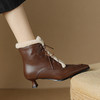 法式尖头，大爆款加毛开侧拉链款穿脱方便里外全真皮短靴DB-M5759M 商品缩略图10
