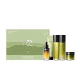 韩后茶酵类视黄醇弹嫩淡纹精华经典套装5件套（洁面乳100g+水110ml+乳110ml+精华霜50g+精华液35ml）
