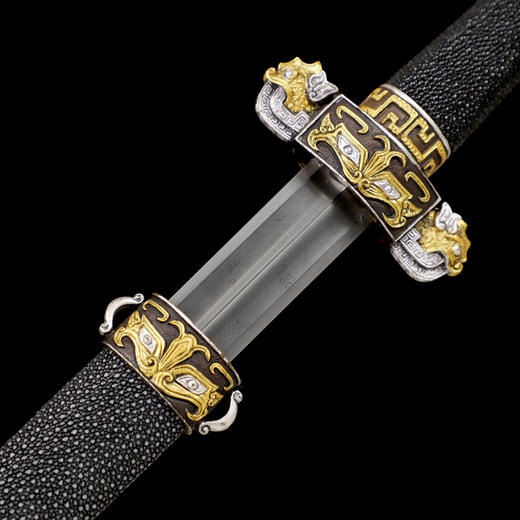 星川剑 手工花纹钢传统宝剑战国剑汉剑唐剑龙泉沈广隆宝剑 未开刃 商品图2