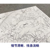 【大彩图】李晓明工笔画白描底稿斗方小品《双鸽赞春光》牡丹鸽子临摹勾线花鸟线稿KA08 商品缩略图4