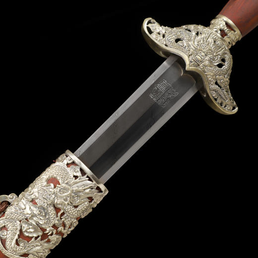 祥龙剑 清式宝剑 花纹钢 龙泉沈广隆宝剑 传统收藏剑 未开刃 商品图5