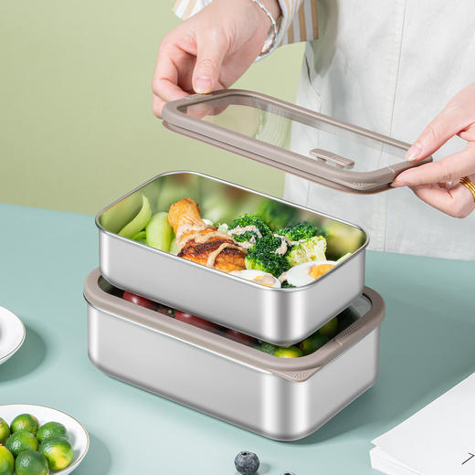 Debo德铂304不锈钢家用多功能饭盒餐盒杜伦特 商品图5