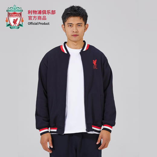 利物浦俱乐部官方商品 | 黑色休闲加绒棒球服外套简约男女同款 商品图1