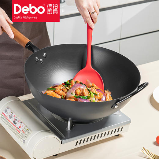 Debo德铂克鲁伊夫炒锅无氟无涂层精铁电磁炉燃气灶通用 商品图2