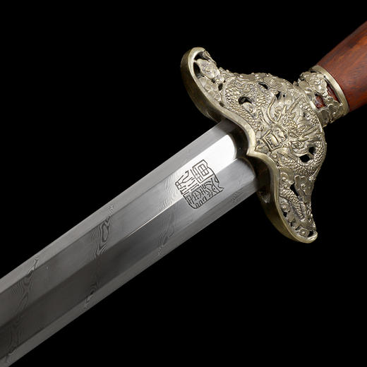 祥龙剑 清式宝剑 花纹钢 龙泉沈广隆宝剑 传统收藏剑 未开刃 商品图4