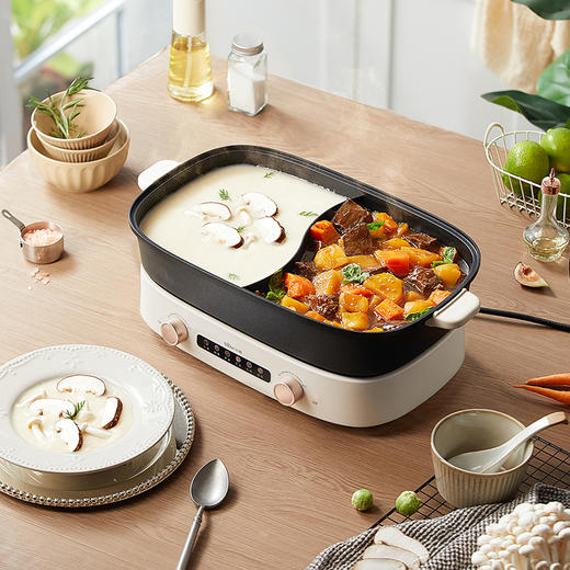 【小程序】小熊(Bear)电火锅 双旋钮鸳鸯锅独立控温 多功能锅 6.5L大容量分体式家用电煮锅火锅锅多用途锅 DHG-D65B1 商品图6