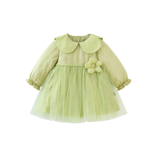 迷你巴拉女童连衣裙秋冬宝宝甜美A字花苞袖儿童洋气公主裙子 商品图4