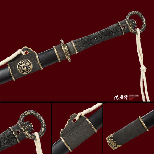 归真环首刀剑手工传统一体刀剑花纹钢刀剑龙泉沈广隆宝剑  未开刃 商品图5