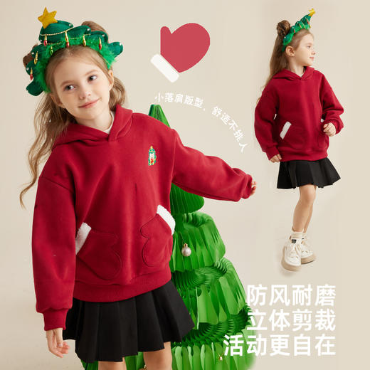 【秋冬上新】【满满圣诞氛围感 】儿童趣味圣诞加绒卫衣 PDWY2319 商品图2