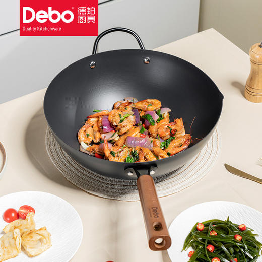 Debo德铂克鲁伊夫炒锅无氟无涂层精铁电磁炉燃气灶通用 商品图4