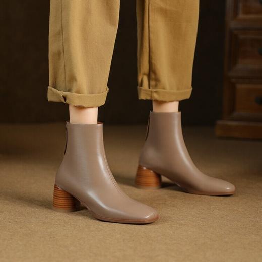 法式复古风高跟，气质瘦瘦靴百搭马丁靴LG-27-331 商品图4