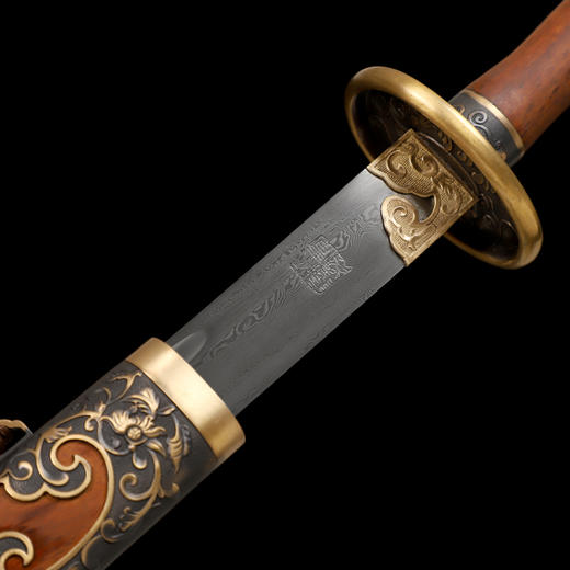 宏志明刀剑 龙泉传统刀剑 沈广隆宝剑 手工刀剑 花纹钢 未开刃 商品图3