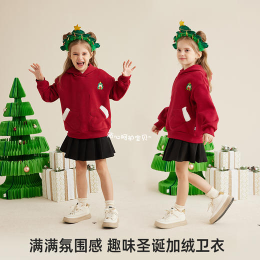 【秋冬上新】【满满圣诞氛围感 】儿童趣味圣诞加绒卫衣 PDWY2319 商品图1