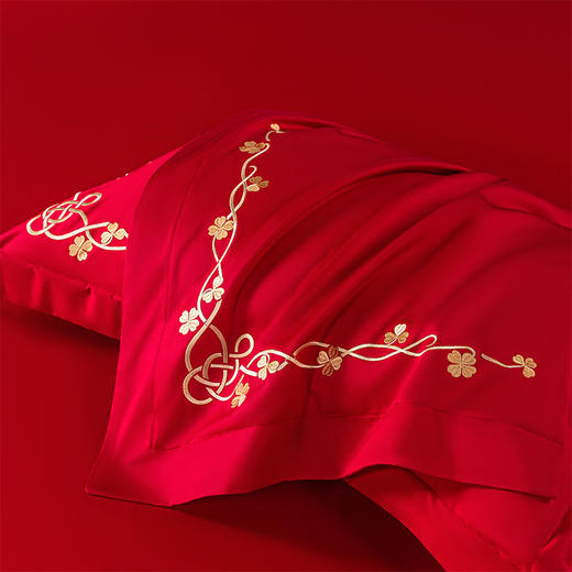 多喜爱 婚庆床上用品四件套 臻爱/鸿运当头/幸福绽放（红）/为爱绽放 cs 商品图9