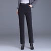 MYX-XBMY-6590-L长款简约宽松休闲毛呢锥形裤2023年冬款后腰松紧修身时尚哈伦裤 商品缩略图1