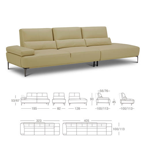 顾家家居整装 精致简约 皮艺沙发 KZ.1020云栖 商品图5