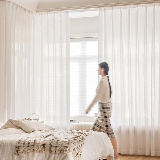 【三生有杏纱】金蝉柔光透影杏花纹窗纱 商品图8