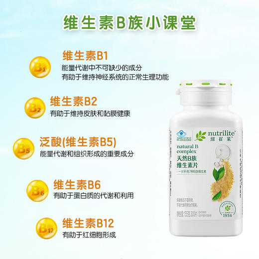 安利纽崔莱®天然B族维生素片300片 7种B族维生素 商品图2