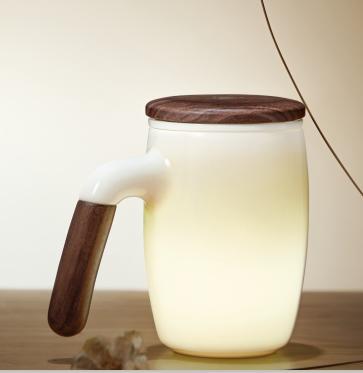 羊脂玉瓷心情杯 商品图0