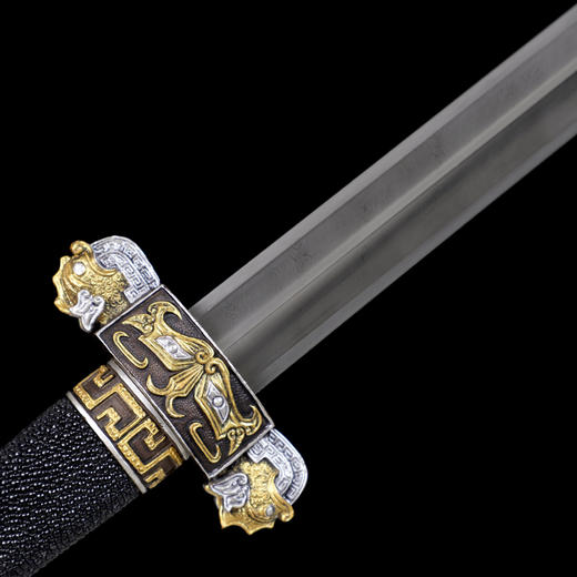 星川剑 手工花纹钢传统宝剑战国剑汉剑唐剑龙泉沈广隆宝剑 未开刃 商品图7