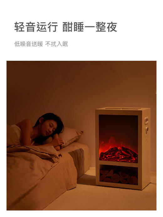 olayks欧莱克正版原创暖风机电暖气取暖器家用仿真火焰实木电壁炉 商品图3