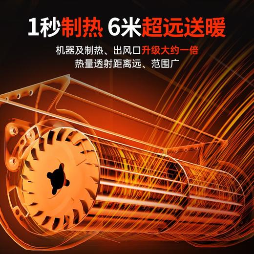 百斯腾【交个朋友】烈日系列速热火焰电暖炉仿真火焰取暖器暖风机办公室桌面书桌取暖无真火壁炉 商品图1