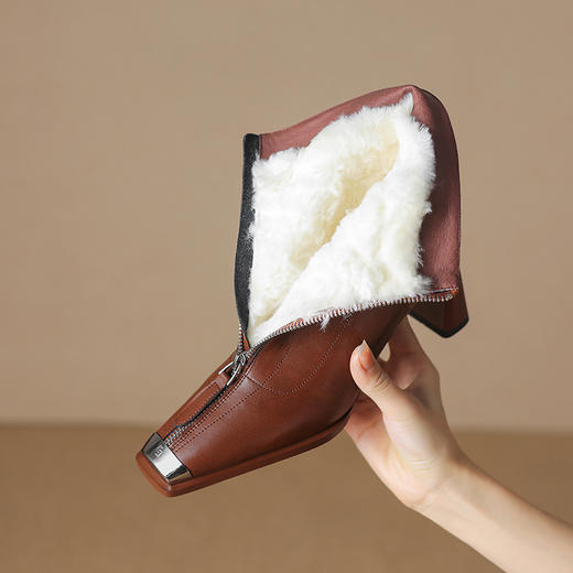 爆款升级，货真价实的真羊羔毛爆款防撞铁头短靴DB-M5760 商品图0