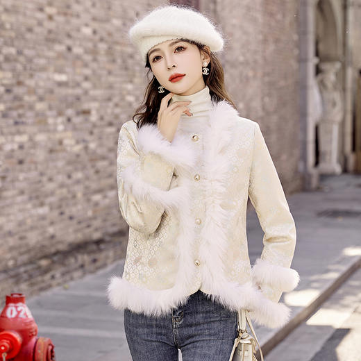 冬季新款，真毛领拼接白鸭绒羽绒衣HR-AQHUI7753 商品图4