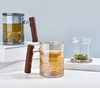 物作富贵回纹含茶漏原木柄水杯（颜色随机发） 商品缩略图0