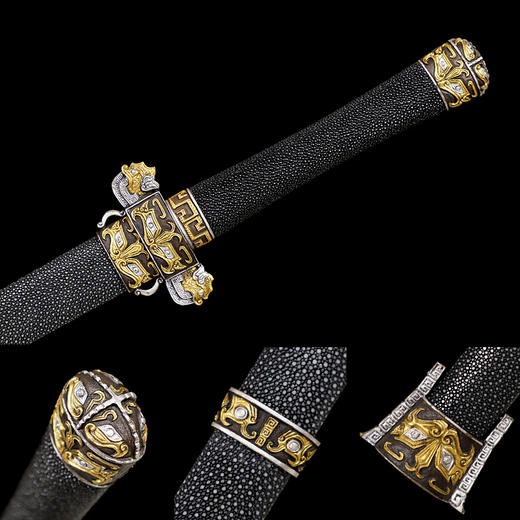 星川剑 手工花纹钢传统宝剑战国剑汉剑唐剑龙泉沈广隆宝剑 未开刃 商品图3