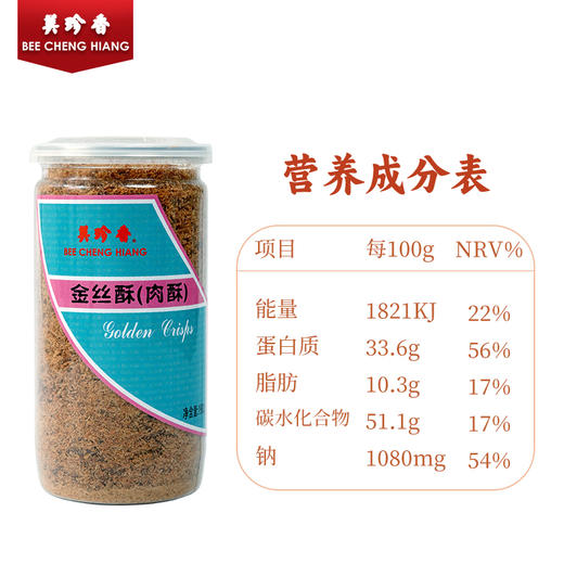 【79.9元买一送一】美珍香金丝酥（肉酥）190g罐装猪肉丝网红休闲零食佐餐甜点 商品图5