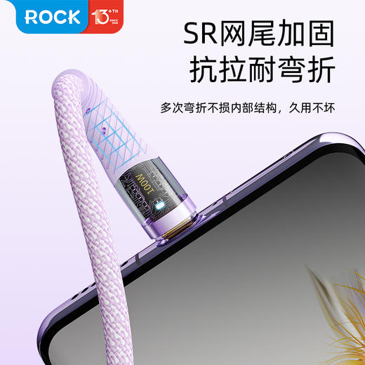 ROCK Z21 C TO C 100W 1.2M透明数据线 商品图3