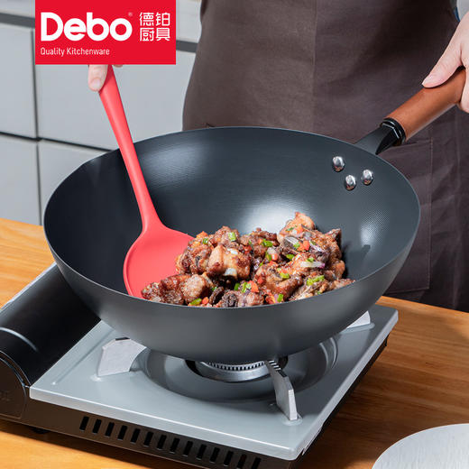 Debo德铂西多夫炒锅无氟精铁电磁炉燃气灶通用 商品图1