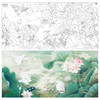 【大彩图】李晓明横幅工笔画白描底稿《荷塘双鹭》荷花白鹭临摹勾线花鸟线稿KA23 商品缩略图0