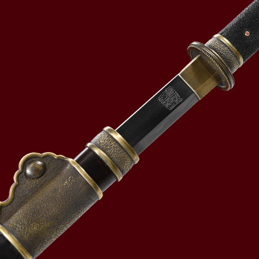 麒麟环首刀剑花纹钢龙泉沈广隆宝剑一体刀剑防身冷兵器 未开刃 商品图4