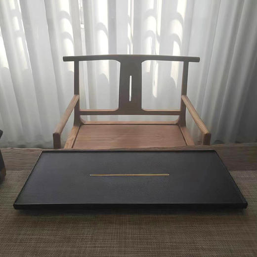 锦绣陶石茶盘60X25X1.7cm雅趣乌金石茶盘（60*30cm） 商品图0
