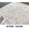 【大彩图】李晓明横幅工笔画白描底稿《富贵凝香图》牡丹临摹勾线花鸟线稿KA21 商品缩略图4