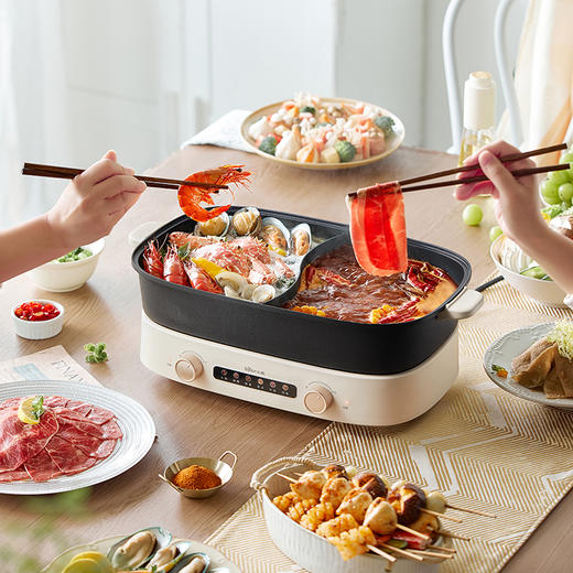 【小程序】小熊(Bear)电火锅 双旋钮鸳鸯锅独立控温 多功能锅 6.5L大容量分体式家用电煮锅火锅锅多用途锅 DHG-D65B1 商品图7