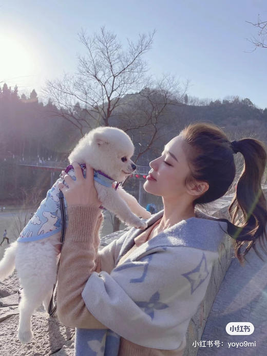 Lv羊绒围巾-蓝灰色 商品图1