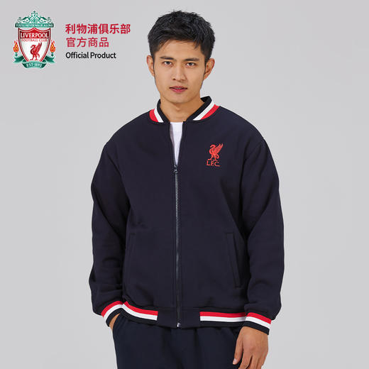 利物浦俱乐部官方商品 | 黑色休闲加绒棒球服外套简约男女同款 商品图2