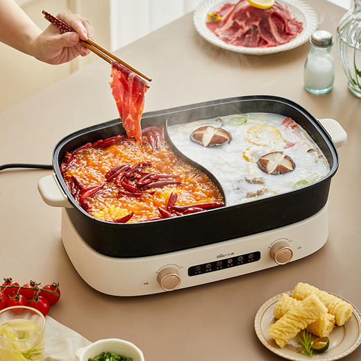 【小程序】小熊(Bear)电火锅 双旋钮鸳鸯锅独立控温 多功能锅 6.5L大容量分体式家用电煮锅火锅锅多用途锅 DHG-D65B1 商品图10