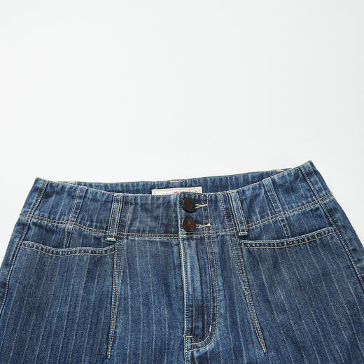 谜底牛仔萝卜裤女2024春季新款复古百搭高腰宽松九分裤241MK0008 商品图3