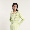 谜底宽松短款外套女2024春新款复古文艺风绣花连帽长袖241MW0055 商品缩略图1
