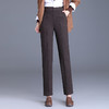 MYX-XBMY-6590-L长款简约宽松休闲毛呢锥形裤2023年冬款后腰松紧修身时尚哈伦裤 商品缩略图2