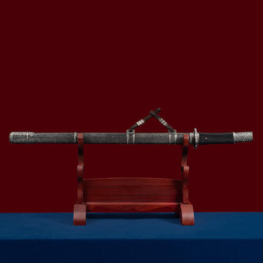 鸿运唐横刀剑短刀剑传统花纹钢手工刀剑龙泉沈广隆宝剑 未开刃 商品图1